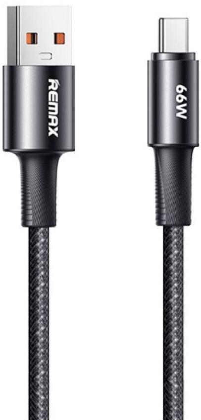 Remax RC-C099A Fonsu Series 66W USB Type-A to Type-C Fast Charging Data Cable - Black - Brand New