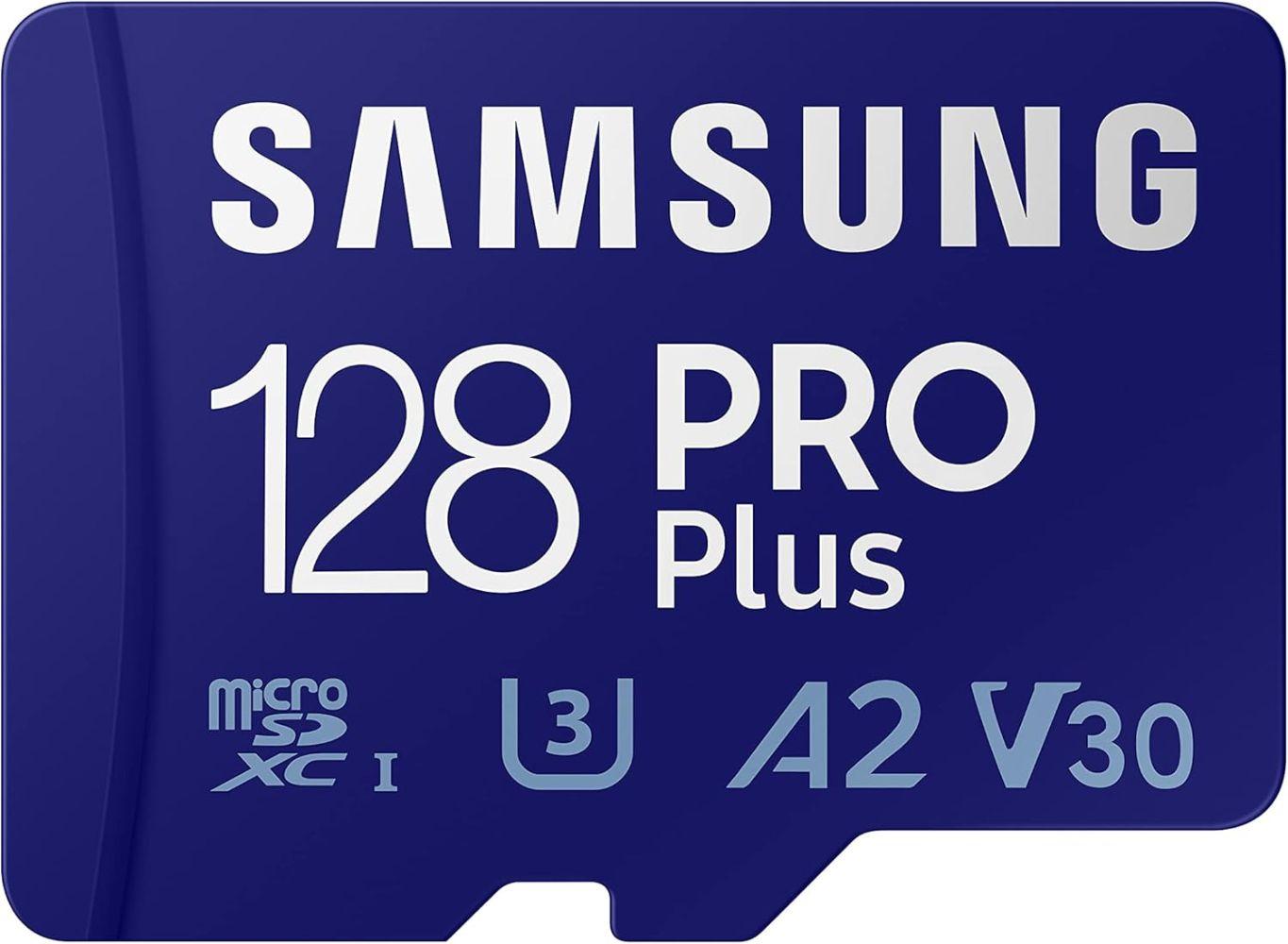 Samsung PRO Plus microSDXC Memory Card with SD Adapter - 128GB - Blue/White - Brand New
