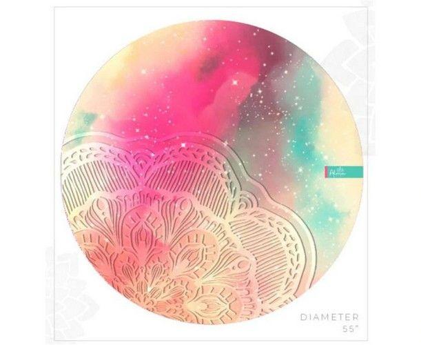 Alma Universal SHAKTI ROUND BEACH TOWEL unisex Eco-friendly round towel sand free  meditation inspired made from recycled plastic bottles - Default - Brand New