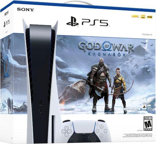 Sony PlayStation 5 (Disc Edition) Gaming Console | God Of War: Ragnarok (Bundle) in White in Brand New condition