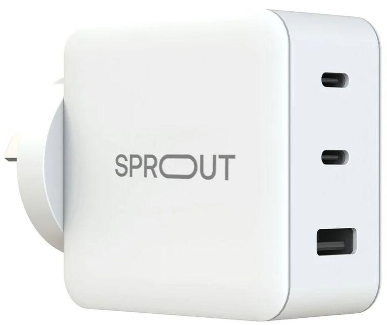 Sprout 65W GaN Power Adapter 3-Port Fast Charger (AU Version)