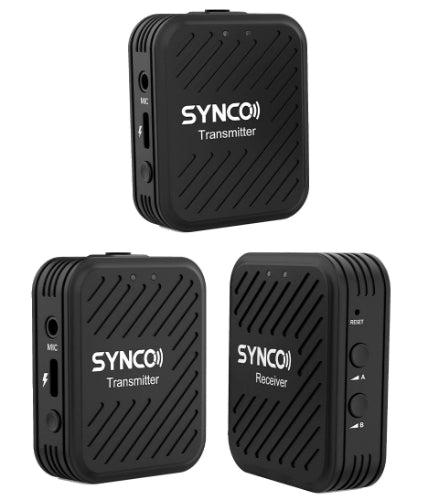 Synco  G1 (A2) 2.4GHz Wireless Clip Microphone 1-Trigger-2 - Black - Brand New