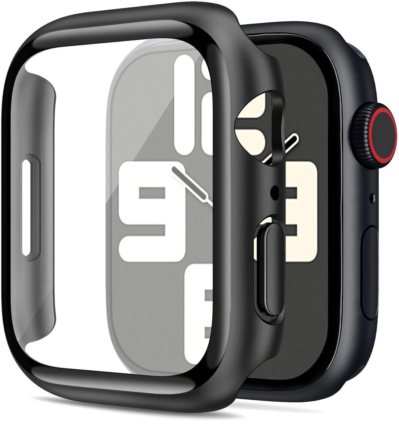 Tough On Apple Watch Case Series 6/ 5/ 4/ SE 44mm with Tempered Glass Screen Protector