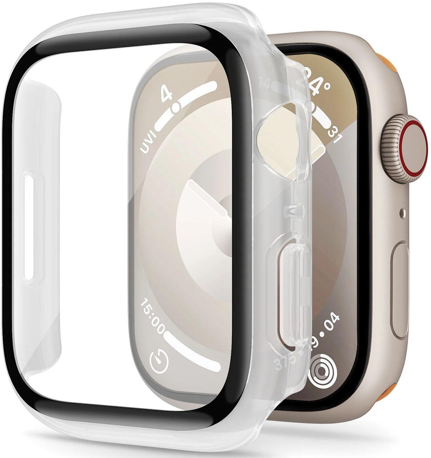 Tough On Apple Watch Case Series 9/ 8/ 7 41mm with Tempered Glass Screen Protector