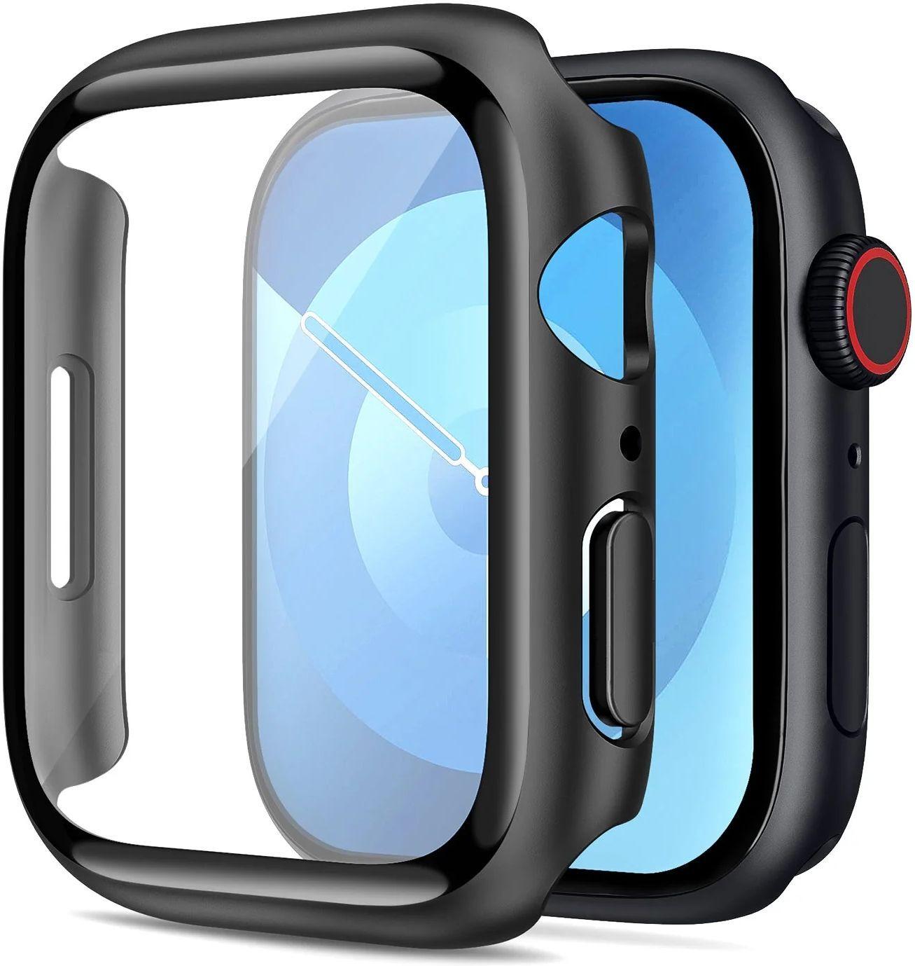 Tough On Apple Watch Case Series 9/ 8/ 7 45mm with Tempered Glass Screen Protector