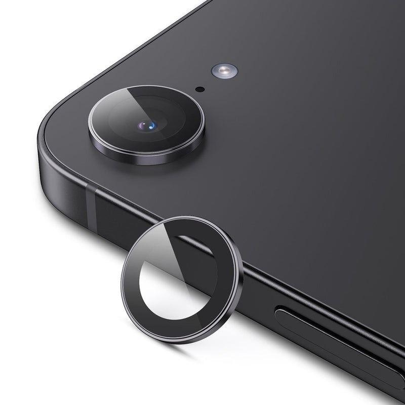 Tough On Camera Lens Protector Tempered Glass Individual Ring for iPhone 16e - Black - Brand New