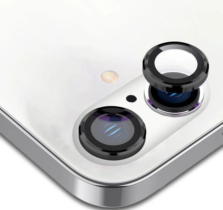 Tough On Camera Lens Protector Tempered Glass Individual Ring for iPhone 16 Plus - Black - Brand New