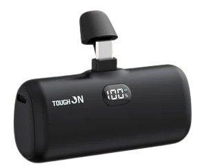 Tough On Mini Portable Charger Power Bank USB C Charging for Android (5000mAh) - Black - Brand New