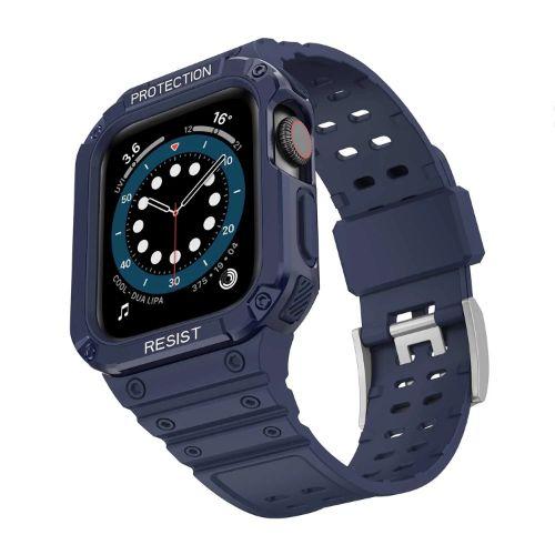 Tough On Rugged Protection Watch Band with Case for Apple Watch 42/ 44/ 45mm