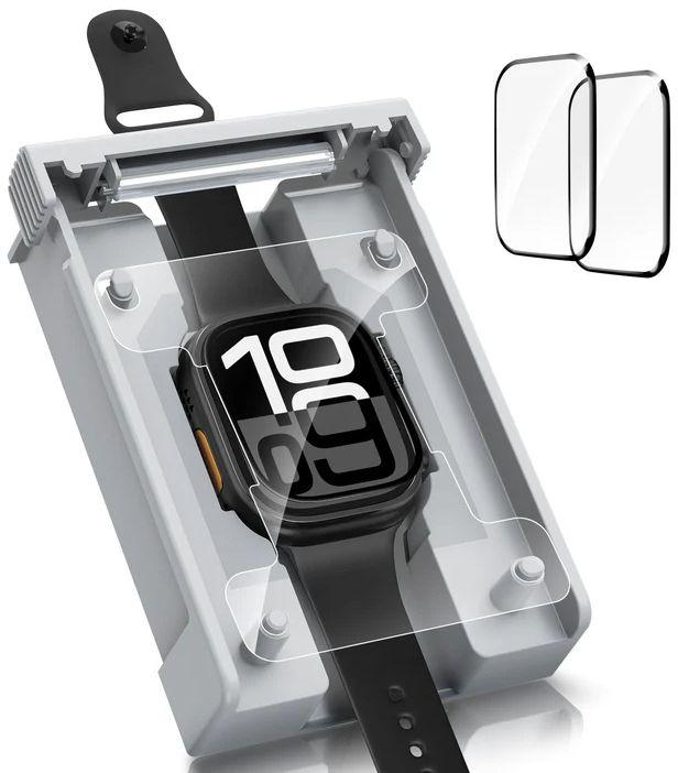 Tough On Screen Protector with Installation Kit for Apple Watch Series 7/8/9 41mm (2 Pack) - Clear - Brand New