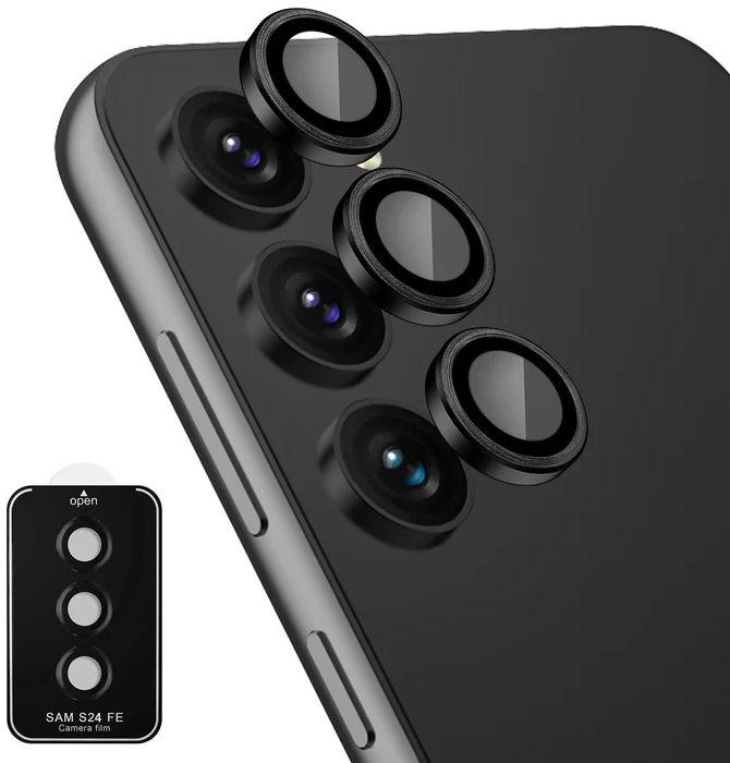 Tough On Tempered Glass Camera Lens Protector for Samsung Galaxy S24 FE 5G - Black - Brand New