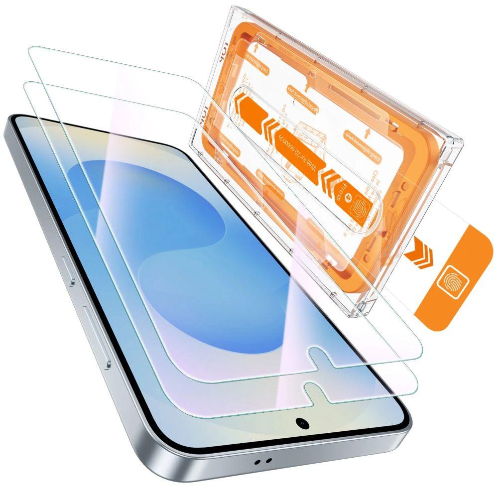Tough On Tempered Glass Screen Protector 2 Pack with Installation Kit for Samsung Galaxy S25+ / S24+