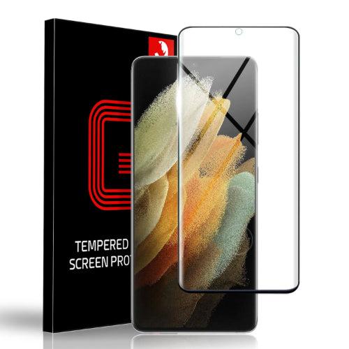 Tough On Tempered Glass Screen Protector for Galaxy S21 Ultra (5G) - Black - Brand New