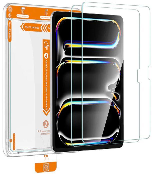 Tough On Tempered Glass Screen Protector for iPad Pro 13 (2024) (2 Pack) - Clear - Brand New