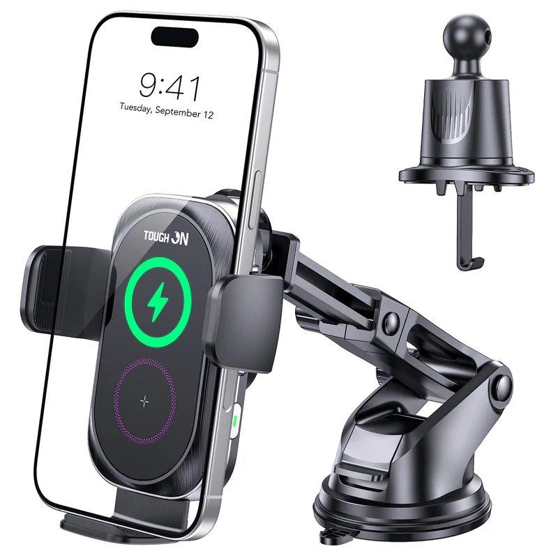 Tough On Wireless Car Charger Auto Clamping Phone Holder