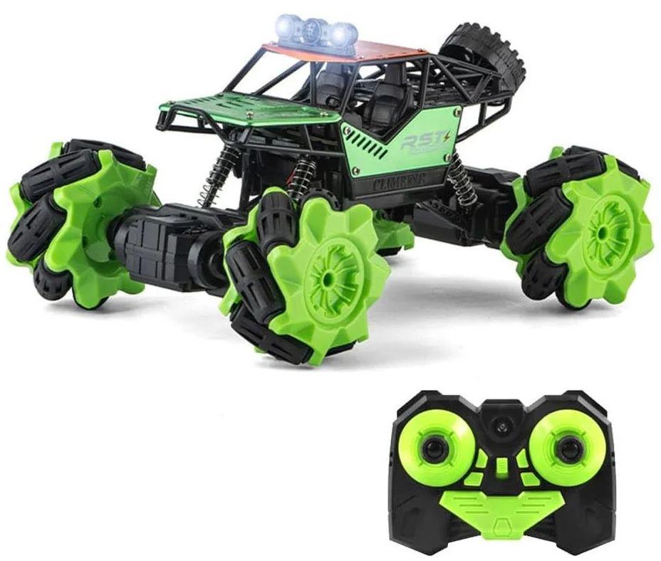Tristar  RC Stunt Car Drift Skidding Rock Crawler with Remote Control - Green/Black - Over Stock