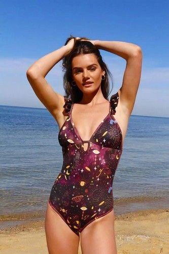 Women's UPF 50+ MAGIC SPELL Bathing Suits One Piece Swimsuits made from recycled plastic bottles Variant Size Value S