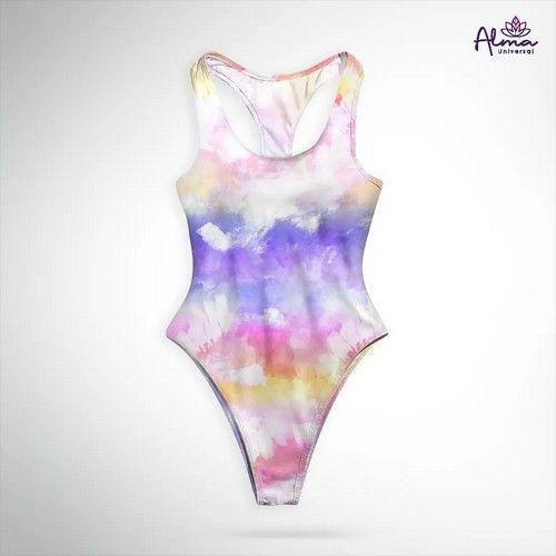 Women's UPF 50+ Reversible TIE DYE ONE PIECE Bathing Suits One Piece Swimsuits made from recycled plastic bottles Variant Size Value S