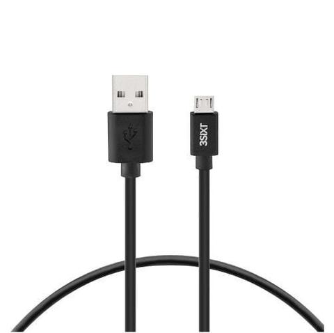 3sixT  Charge & Sync Cable - USB-A to Micro USB - 3m - Black - Brand New