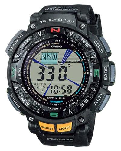 Casio  Protrek PRG-240-1 Triple Sensor Solar Digital Compass Watch - Black - Brand New