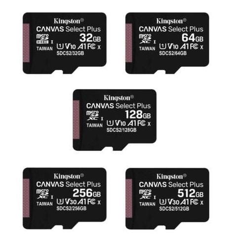 Kingston  Canvas Select Plus microSD Memory Card - 128GB - Black - Brand New