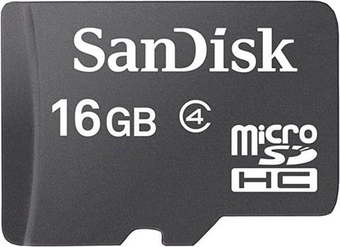 SanDisk  MicroSDHC Class 4 Memory Card - 16GB - Black - Brand New