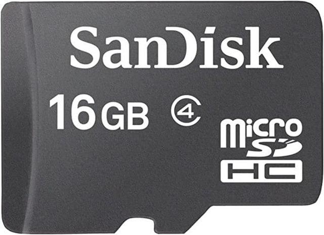 SanDisk  MicroSDHC Class 4 Memory Card 16GB in Black in Brand New condition