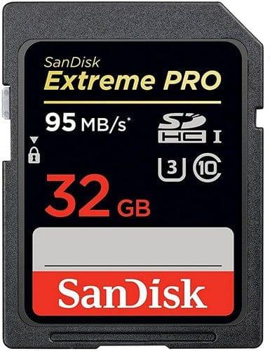 SanDisk  Extreme PRO SDHC/SDXC UHS-I Memory Card (95MB/s) - 32GB - Black - Brand New