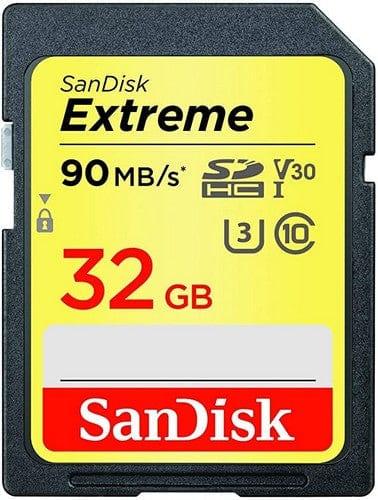 SanDisk  Extreme SDHC/SDXC UHS-I Memory Card (90MB/s) - 32GB - Black - Brand New