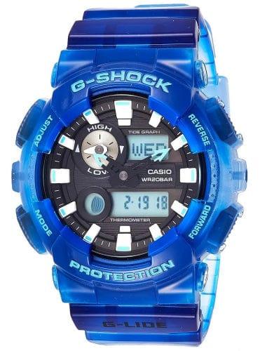 Casio  G-Shock GAX-100MSA-2A G-LIDE Moon Tide Graph Temperature Sport Watch - Blue - Brand New