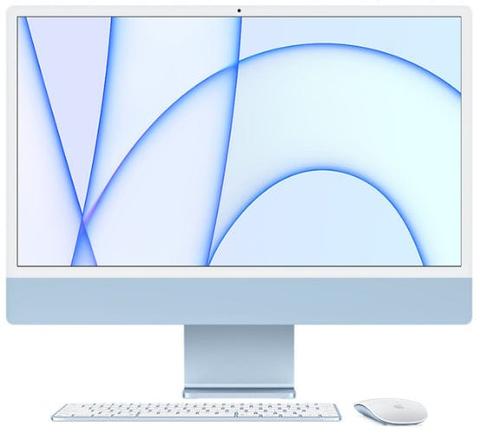 Apple iMac Retina 2021 (2 Thunderbolt / USB 4 ports) 24"  M1 Chip - 256GB - Blue - 8GB RAM - Excellent