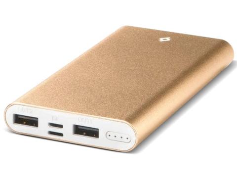 Ttec  AlumiSlim S Universal Mobile Charger Power Bank 10000mAh - Gold - Brand New