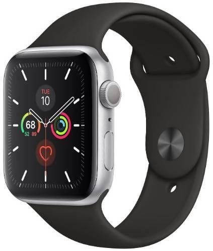 Apple Watch Series 4 44mm (GPS) Black Sport Band in Silver in Acceptable condition