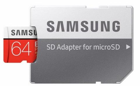Samsung  Evo Plus Memory Card (2020) with Adapter - 64GB - Red - Brand New