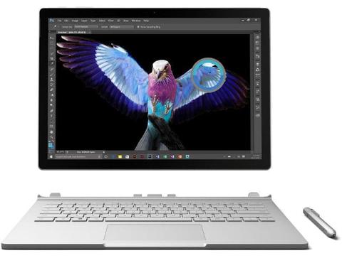 Microsoft 	Surface Book 1 (2015) 13" i5-6300U 2.4GHz - 256GB - Silver - 8GB RAM - Very Good