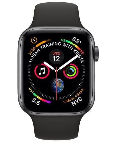 Apple Watch Series 4 Aluminum 40mm (GPS) Black Sport Band - 16GB - Space Grey - Good