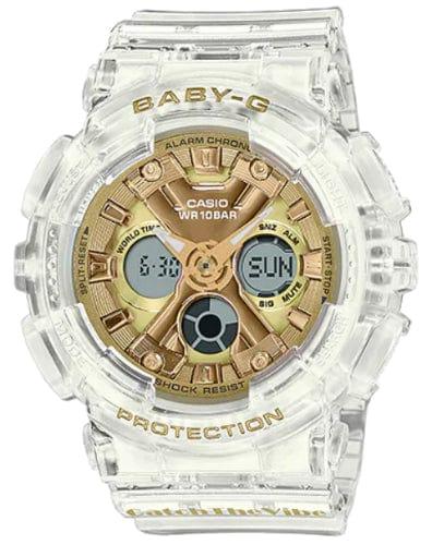 Casio  Baby-G BA-130CVG-7A Analog Digital Women's Watch - White/Gold - Brand New