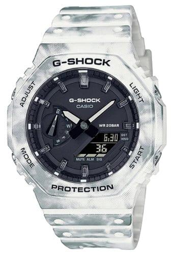 Casio  G-Shock GAE-2100GC-7A Snow Camouflage CasiOak Rare Limited Watch - White - Brand New