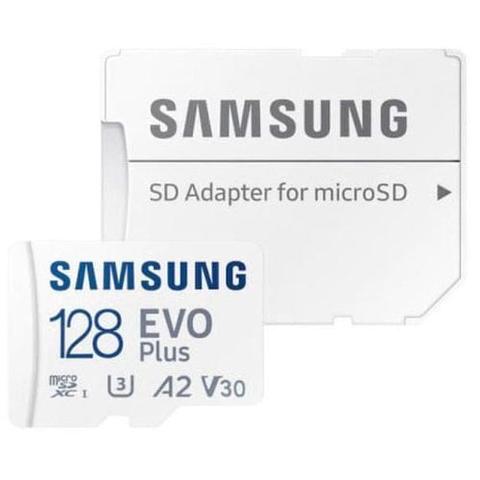 Samsung  128GB EVO Plus Micro SD Memory Card with Adapter (2021) - White - Brand New