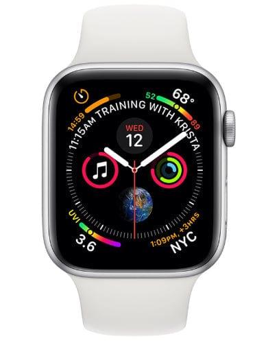 Apple Watch Series 4 Aluminum 40mm (GPS) Black Sport Band - 16GB - Silver - Excellent
