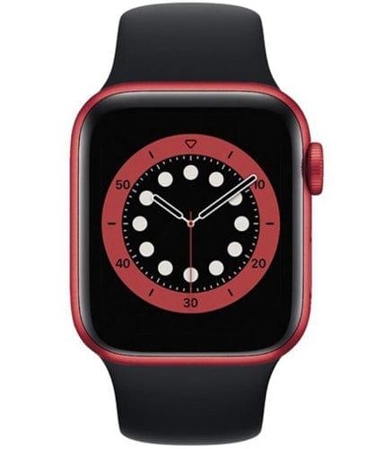 Apple Watch Series 6 Aluminum 40mm (GPS) Black Sport Band - 32GB - Red - Very Good