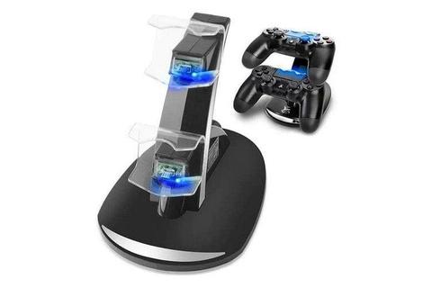 Dual Controllers Charger Charging Dock Station Stand For Sony PS5 - Black - Brand New