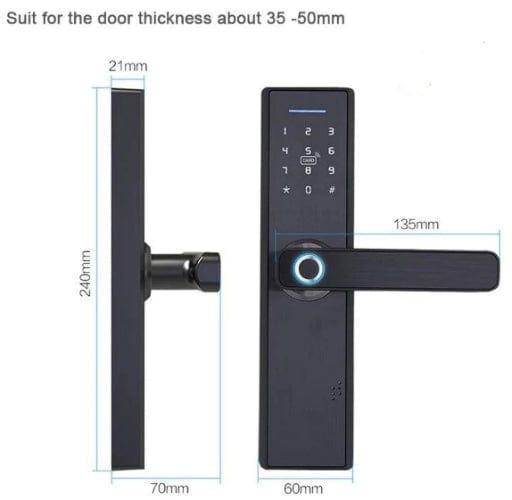 Fingerprint Smart Door Lock Wifi Connectivity in Black in Brand New condition