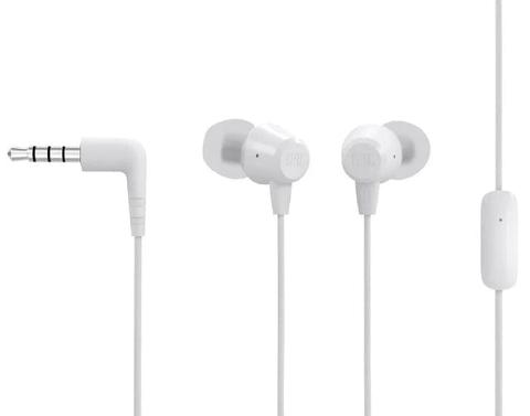 JBL  C50HI In-ear Headphones - White - Brand New